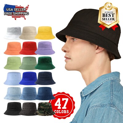 CHOK.LIDS Everyday Cotton Style Bucket Hat Unisex Trendy Lightweight Outdoor Hot