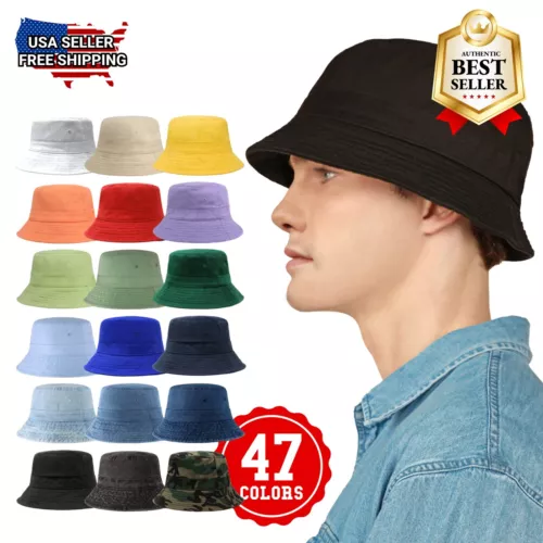 CHOK.LIDS Everyday Cotton Style Bucket Hat Unisex Trendy Lightweight Outdoor Hot