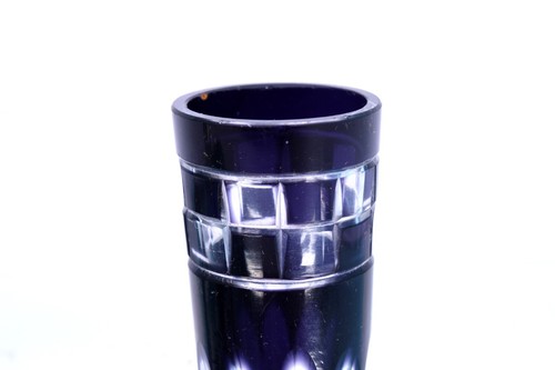 Antique Old Cut Glass Beautiful Blue Color Collectible Pair Of Glasses. G16-265 - Picture 6 of 11