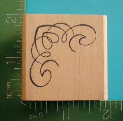 ORNATE CORNER Rubber Stamp by Hippo Heart
