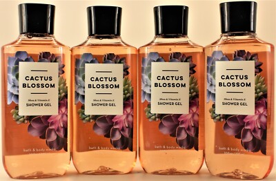 QTY 4 - Bath & Body Works CACTUS BLOSSOM Hair Face Body Wash Shower Gel 10oz