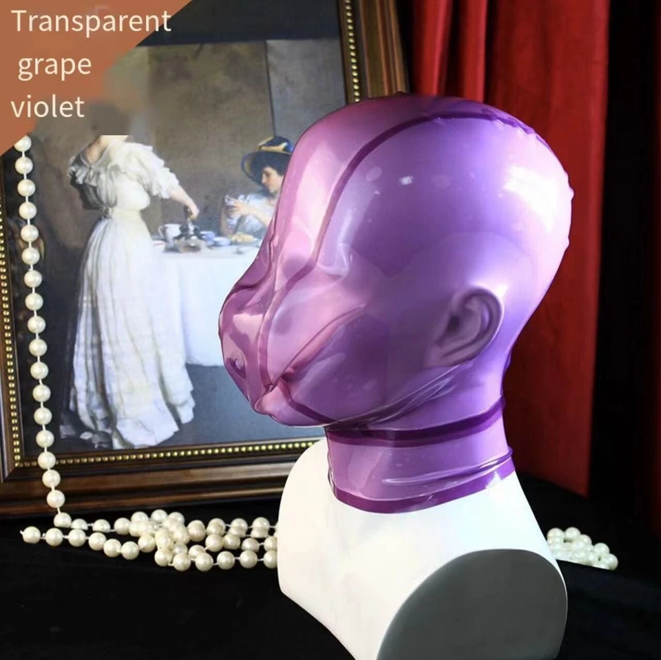 Latex Hood with Sealed Breathing Bag for Experience Suffocation Rubber Mask BDSM - Image 4 of 4