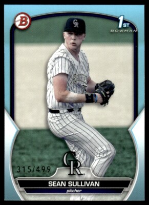 2023 Bowman Draft Sky Blue /499 Sean Sullivan #BD-88 JW1