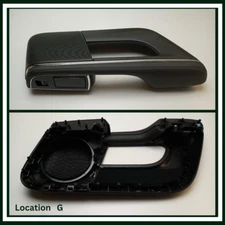 New Black Jaguar XJ351 LH Rear Door Card Pull With Window Switch