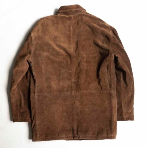 Polo Ralph Lauren Suede Leather Car Coat Jacket Men Size M Top Quality Used - Picture 2 of 6