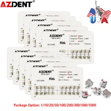 AZDENT Dental Orthodontic Brackets Braces Metal Mini Roth.022 Hooks 3 4 5 FDA