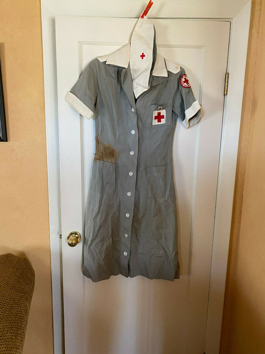 WWII VINTAGE 40s AMERICAN RED CROSS UNIFORM VOLUNTEER NURSE