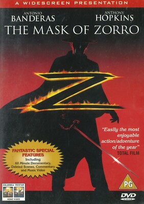 The Mask of Zorro (1998) DVD, Antonio Banderas, Anthony Hopkins