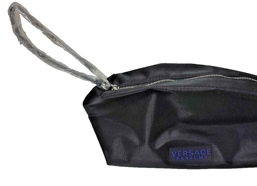 Versace Parfums, Black, Dopp Kit, Toiletry Designer Travel Canvas Bag RRP: $77 - Picture 2 of 4