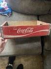 vtg 1971 Coca Cola Coke red wood wooden case crate held 12 16 ounce bottles