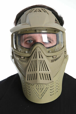 AQ Zxdc Masque Tactique Cyberpunk Pour Airsoft - Protection Yeux PC, Doublure Silicone, Résiste à 200FPS, Ajustable, 16,5x11,5x15cm