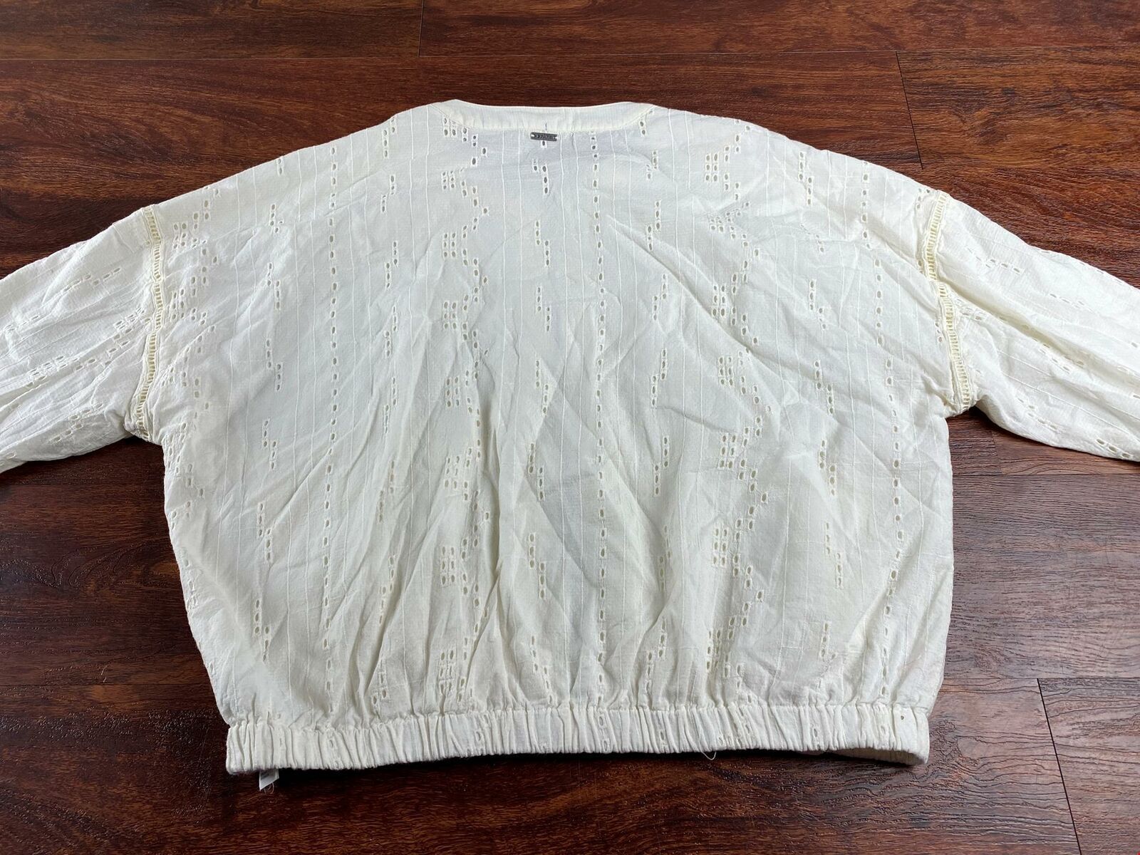 PRANA Round Neck Full Zip Up White Basic Jacket W… - image 4