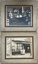 c.1918 Two Original Photo A&P Grocery Store Great Atlantic & Pacific Tea Co.