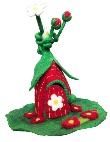Felt Wool Magical Pixie Fairy Elf Leprechaun Flower Woodland Creatures Dolls Hou - Picture 4 of 8