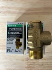 (2 Artikel) Everbilt 3/4 x 1/2 Messing Überdruckventil - NEU