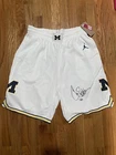Chris Webber Michigan Wolverines Signed Jordan Brand White Rep Basketball Shorts