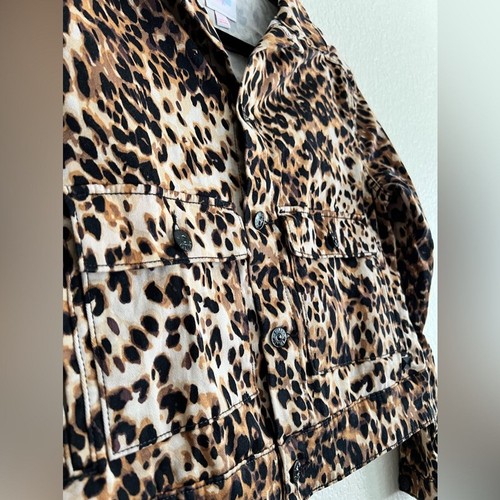 LuLaRoe Kenny Animal Print Jacket Cotton Stretch Utility Button Up Travel Casual - Picture 4 of 8