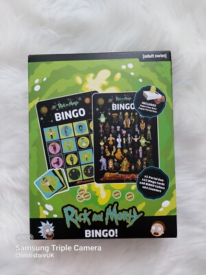  Neu Rick and Morty Bingo Party Spiel und Portal Waffenhersteller Primark Brandneu 