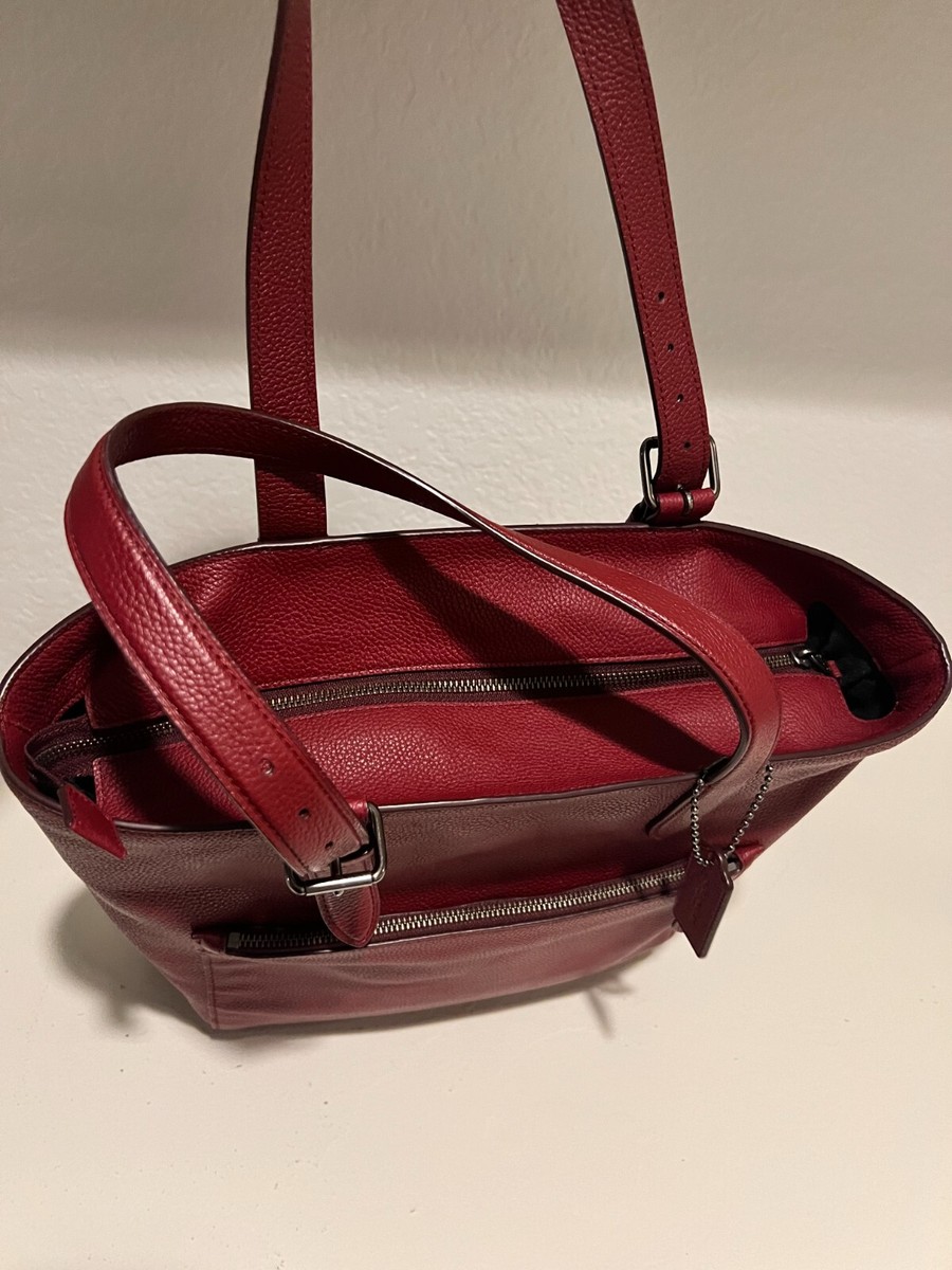 Coach Metropolitan Leather Shoulder Red Tote Bag 32248 unisex | eBay