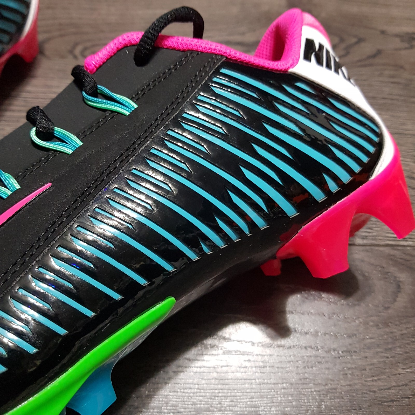 NIKE Vapor Edge 360 VC Carbon Football Cleats Mens 813 Black Pink Multicolor eBay