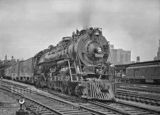 Santa Fe photo Steam Locomotive 3463 ATSF w/consist 4-6-4  railroad train 8.5x11
