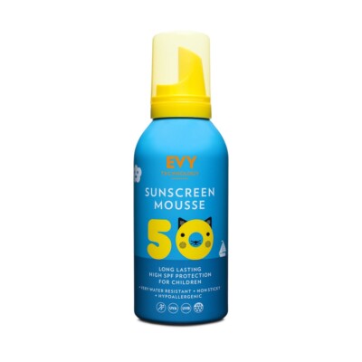 Evy Technology Sonnenschutz-Mousse LSF 50 KINDER (150ml) | KOSTENLOSER Expressversand