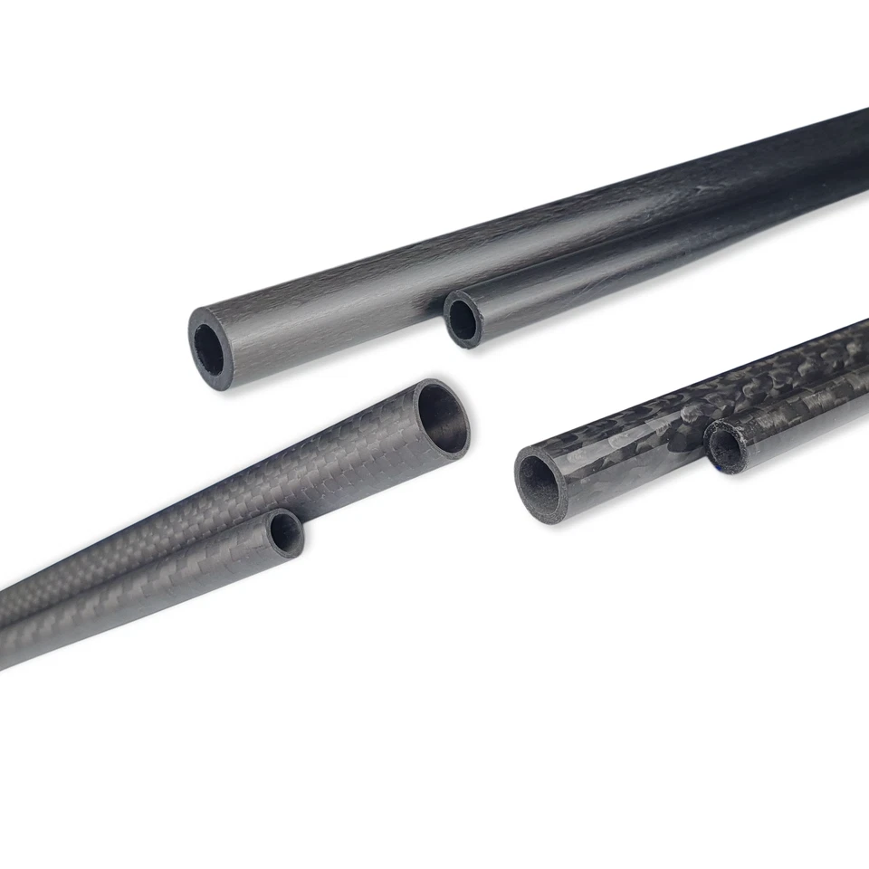 CFK Rundrohr pultrudiert gewickelt glänzend matt Carbon Kohlefaser Rohr, 1 Meter - Bild 3 von 4