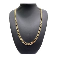 9ct 9K Yellow Gold Italian Open Curb Link Chain Necklace 58.86 Grams 62.5cm. New