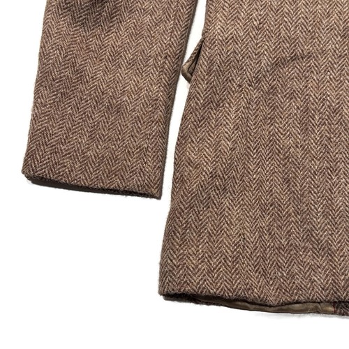 Giacca cappotto sportivo blazer tweed Harris uomo 38R marrone lana spina di pesce - Foto 17 di 18