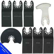 8 Pc Saw Blade Oscillating Multi Tool Wood Metal Work DIY Universal Fit