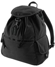 Quadra QD612 Vintage Canvas Backpack – Black Colour | 18L Capacity | Retro