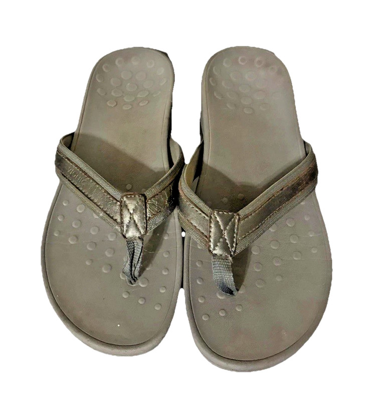 Vionic High Tide Wedge Gray Sandals Women's Size 10