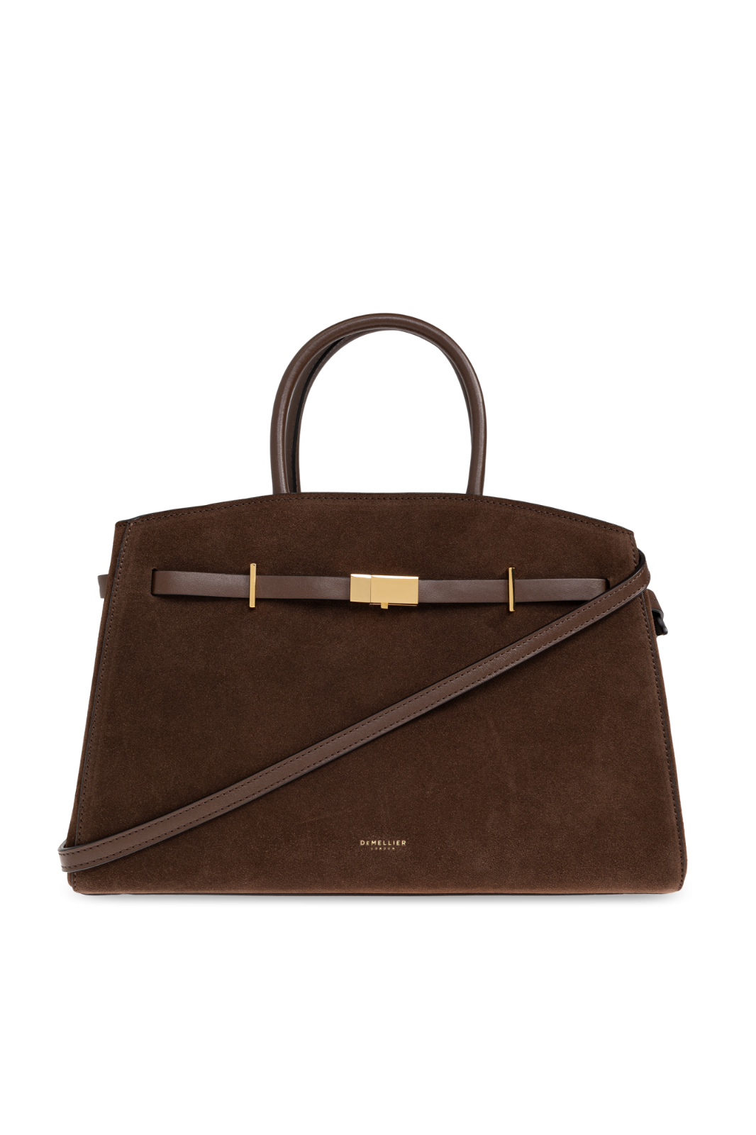 DEMELLIER Midi Hudson Mocha Top Handle Bag New & Authentic