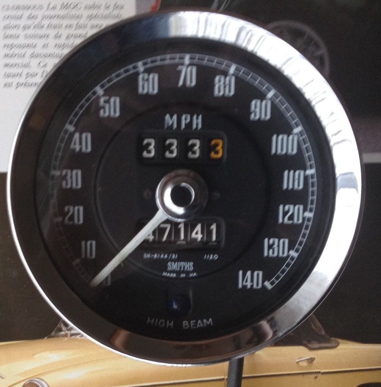 Autocollant KPH pour compteur SMITHS MGC conversion précise sans démonter