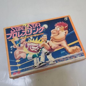 Superstar Pro Wrestling Famicom software with box and no instructions #dc7638