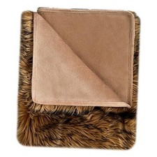 Waterproof Dog Blanket for Small, Medium Large Dogs Faux 80" x 60" Brown