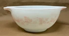 Vintage Pyrex 442 Pink/White Gooseberry Cinderella Mixing Bowl 1.5 Qt **Read**