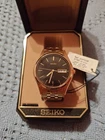 Seiko SGF528 Men's Dress Watch Gold Tone New In Box with price tag NIB NWT