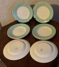 Set of 8 Vintage 1940s, Burleigh Ware 'Balmoral' Salad / Lunch Plates, 22.5cm