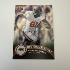 2012 Upper Deck Rookie Exclusives RC Justin Blackmon Oklahoma State Cowboys