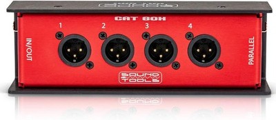 CAT Box MX - Male XLR Stage with Analog Audio Over Shielded Male, Red 