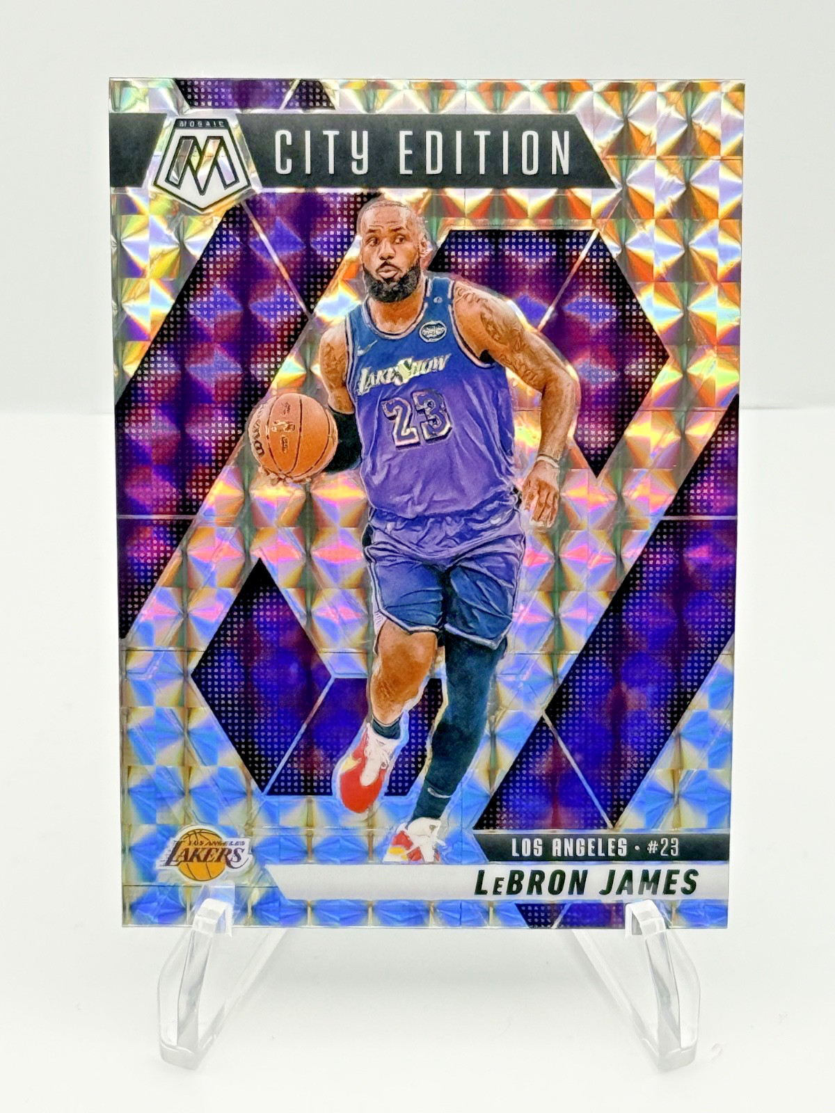 2024-25 Panini Mosaic - LeBron James City Edition Silver Mosaic Prizm #286