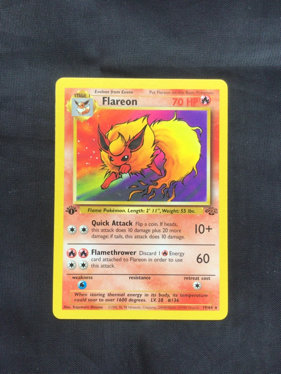 Flareon Pokmon TCG Jungle Individual Collectible Card Game Cards for sale  | eBay