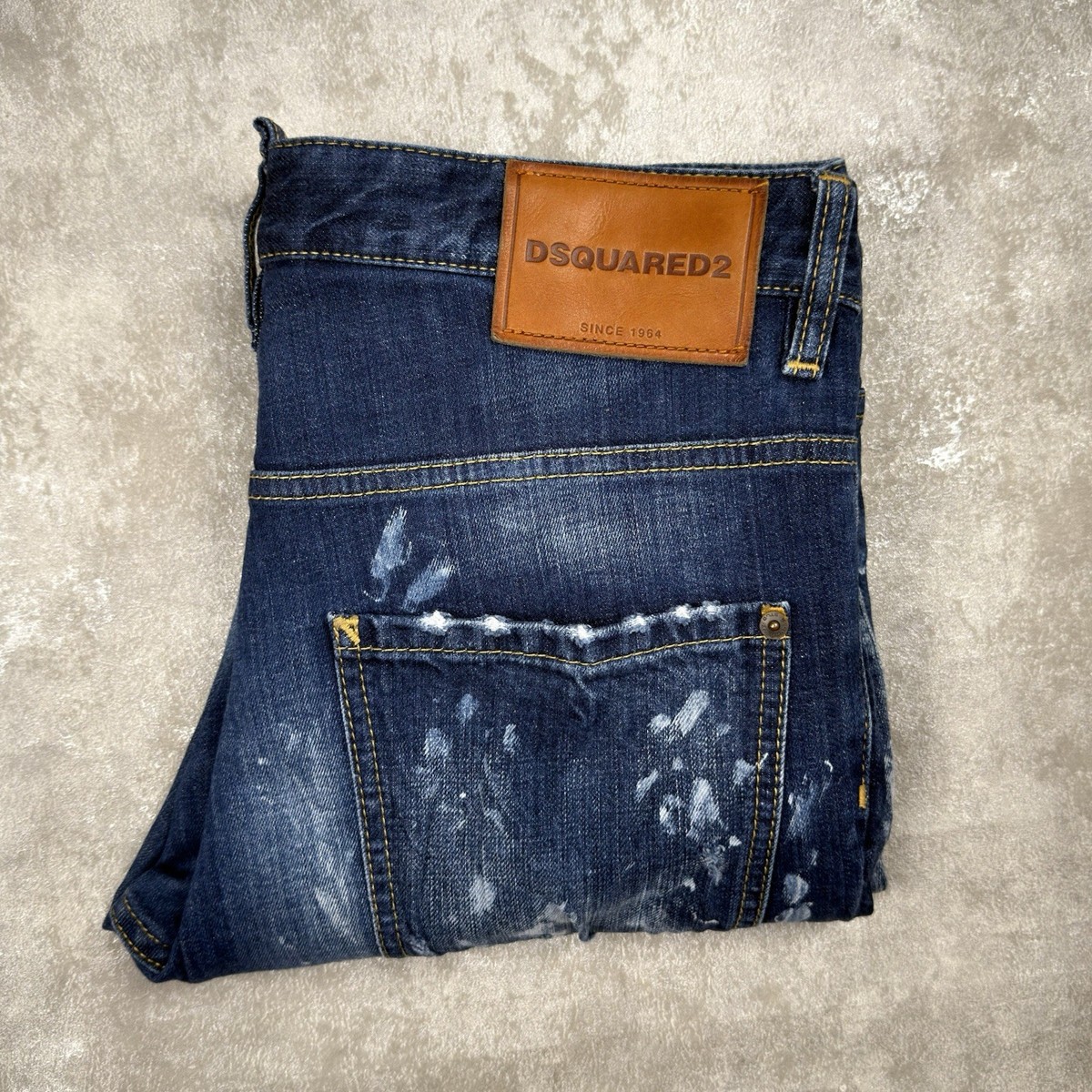 パンツ DSQUARED2 denim Skater italy damage 48 Dsquared2 Skater Jeans Distressed Painted Denim IT 48 Authentic