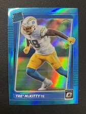2021 Donruss Optic #284 Tre' McKitty Rookie Aqua Prizm /299 Los Angeles Chargers