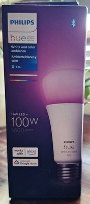 Philips Hue White &Color Ambiance A19|E26 SMART LED 100W/1600 Lumen Bulb -562982
