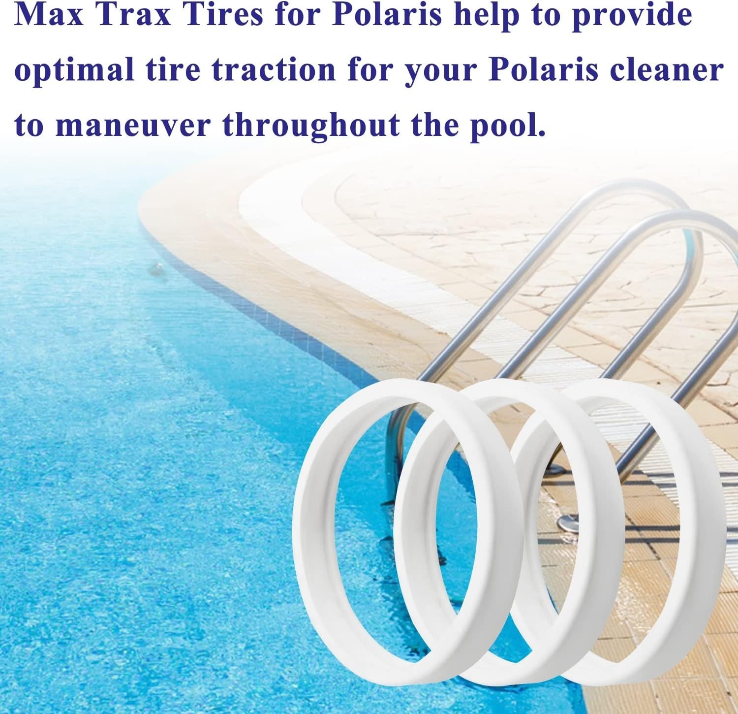 All-Purpose Pool Cleaner Replacement Tires C10 for Polaris Models - Pack of 3