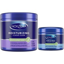 Noxzema Classic Clean Bundle   Full-Size Moisturizing Cleansing Cream Jar  Trav
