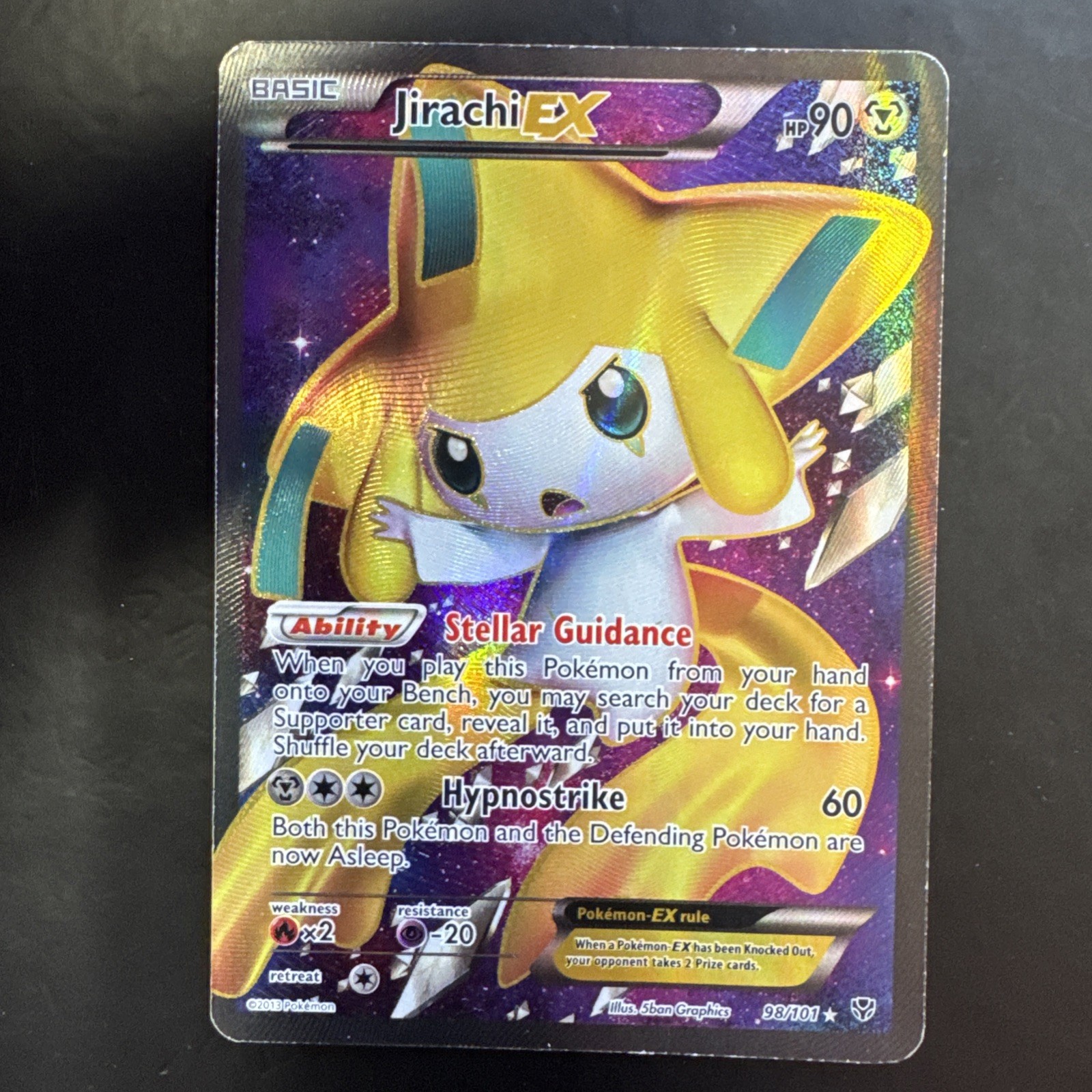 Jirachi EX 98/101 Plasma Blast Full Art Ultra Rare Holo Pokemon