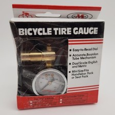 Accu-gage 0-160psi Right Angle Presta Valve Chuck Bike Air-pressure Dial Open